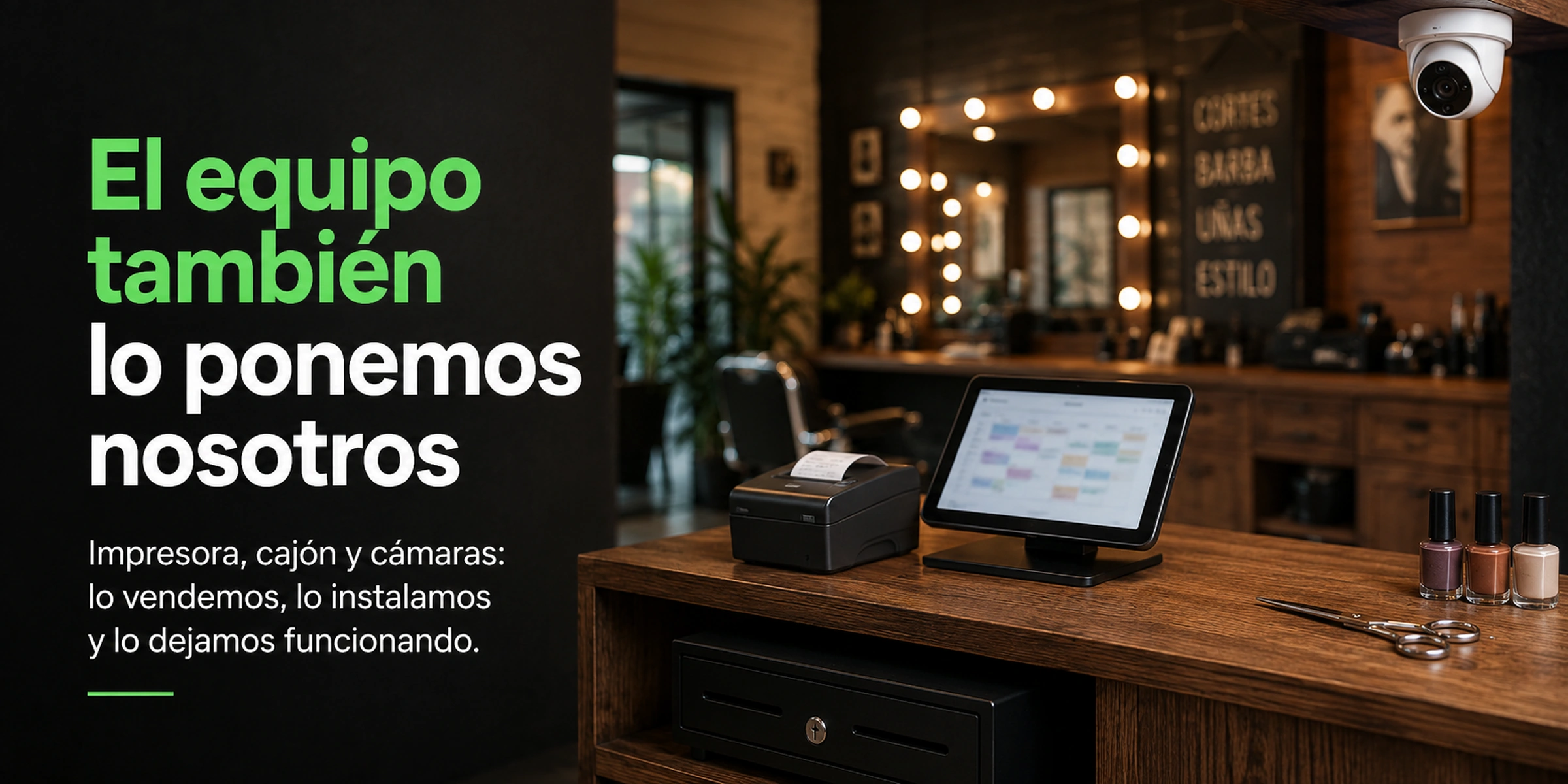 foto: recepción con equipo instalado