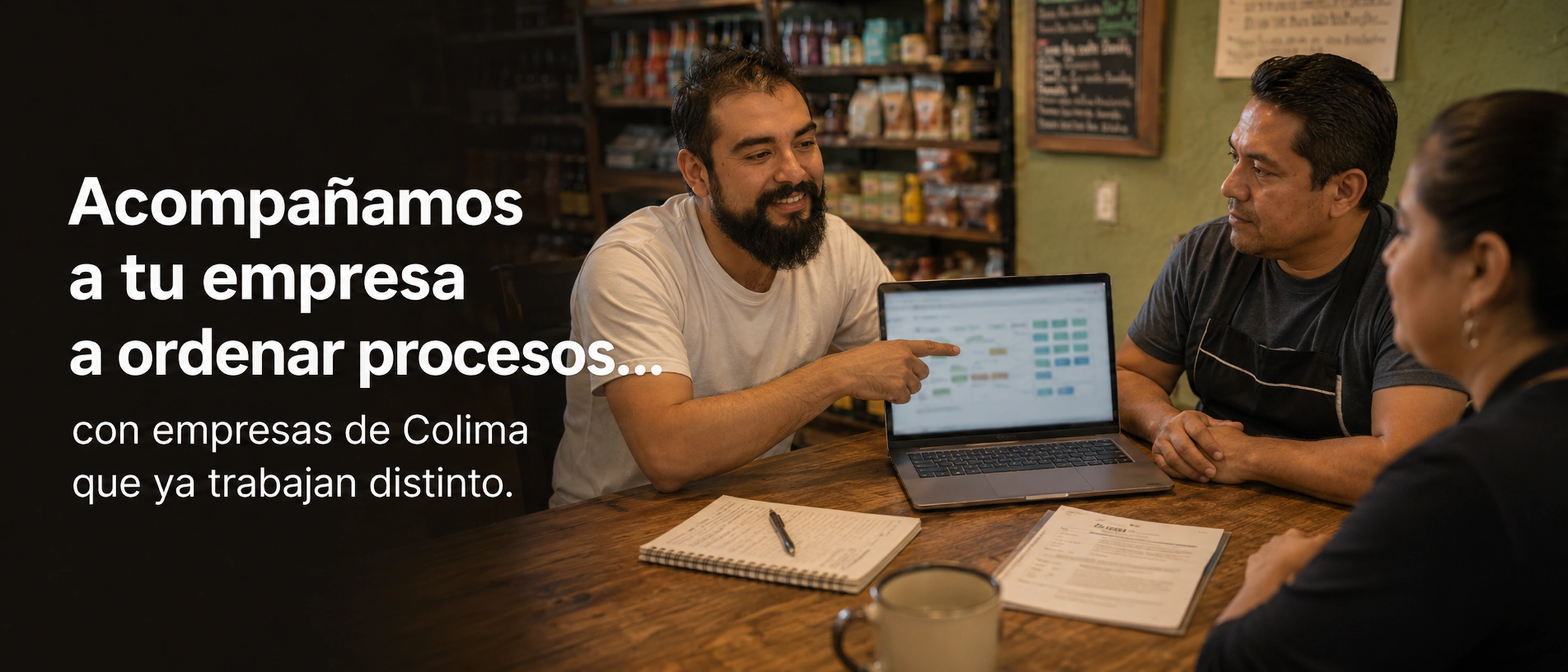 foto: sesión de trabajo con cliente